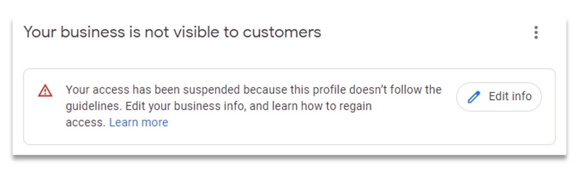 Profile Suspended