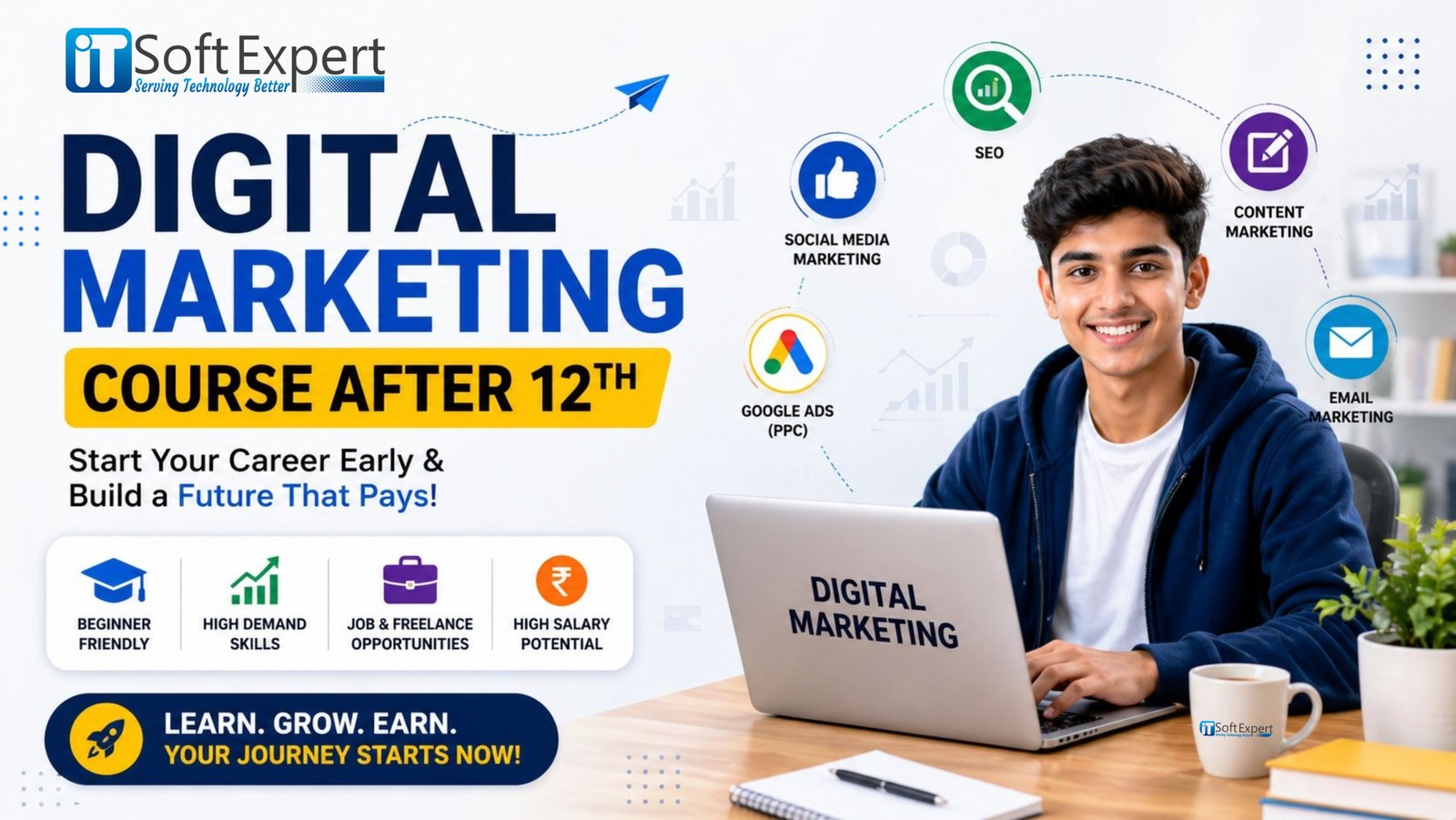digital marketing course after 12th with practical training and career opportunities